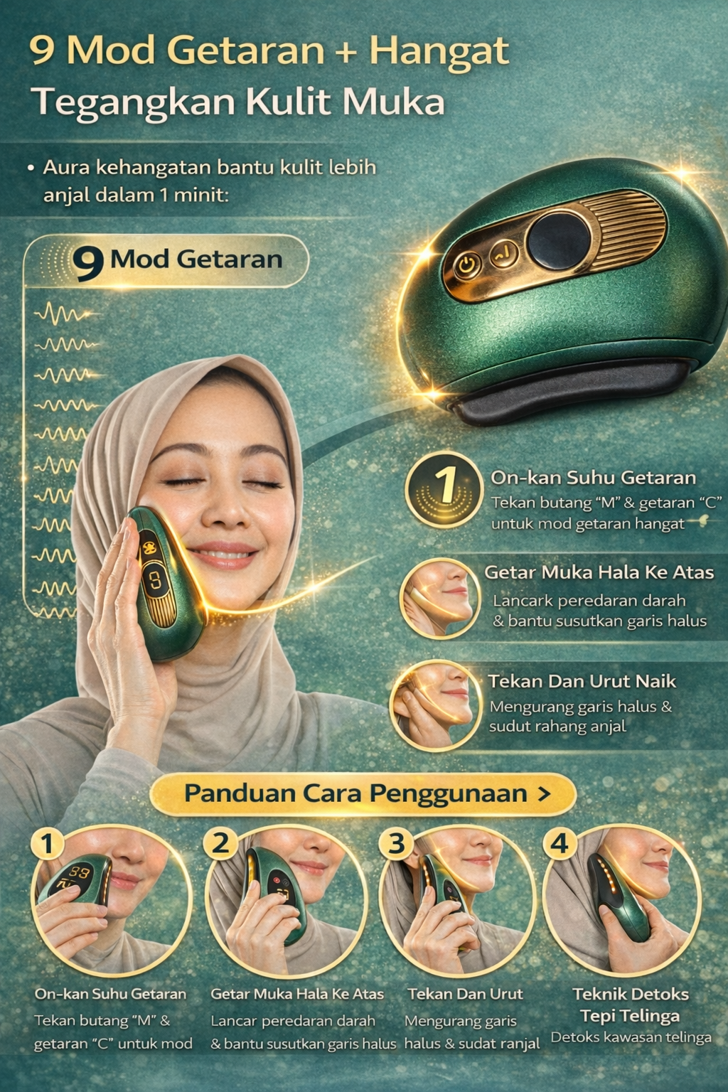 Panduan penggunaan Face Massage